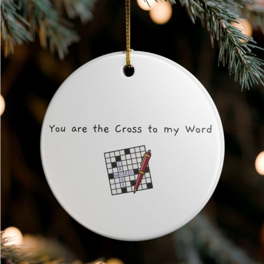 Crossword ornament - you are the cross to my word